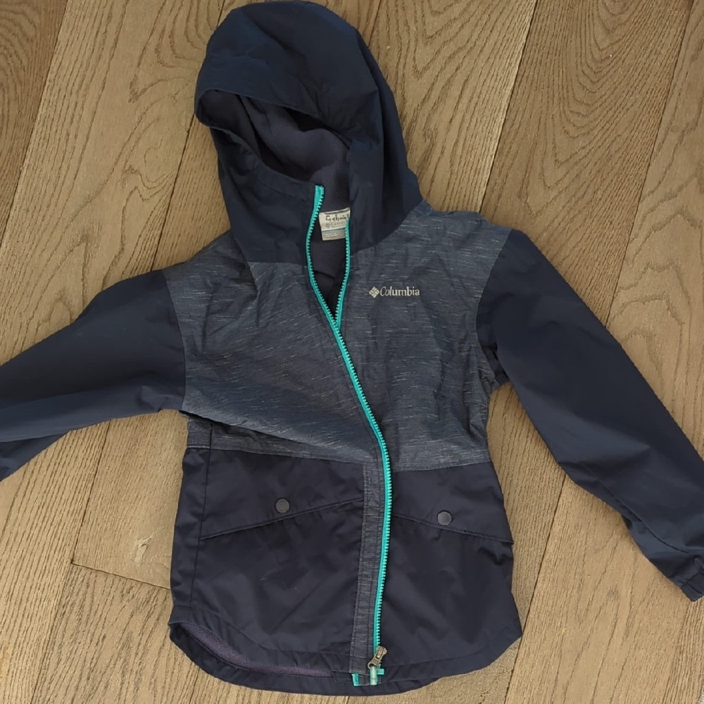 Columbia Kids' Blue and Gray Raincoat